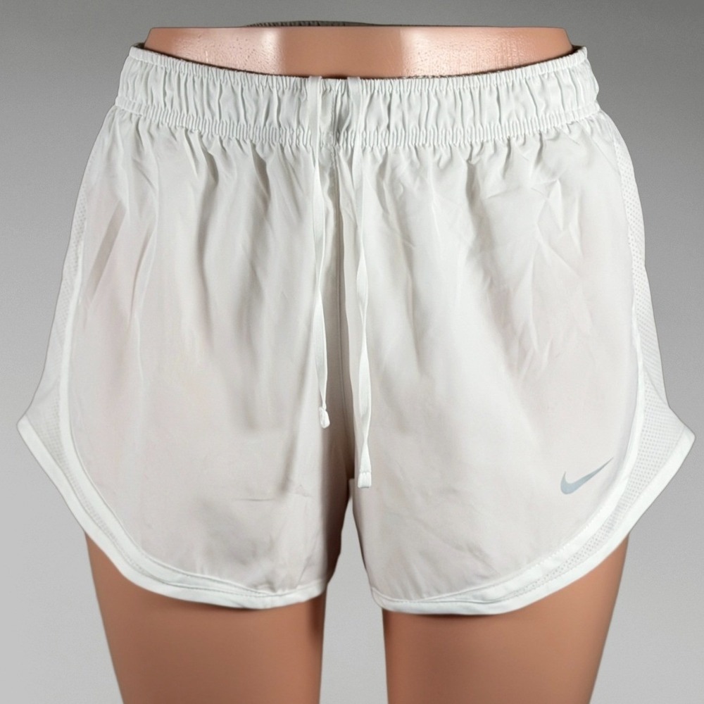 Nike Tempo Running Shorts Womens Medium White Mesh Athletic Gym Workout
